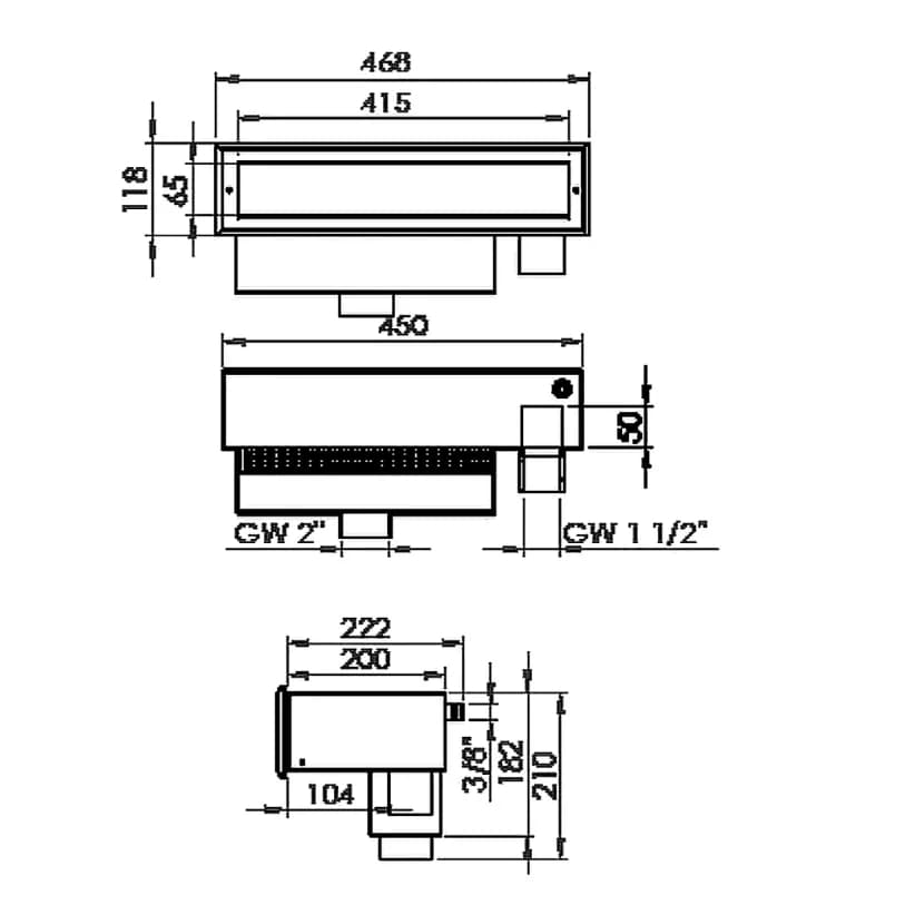 Skimmer slim inox AISI316 pentru liner - imagine 2