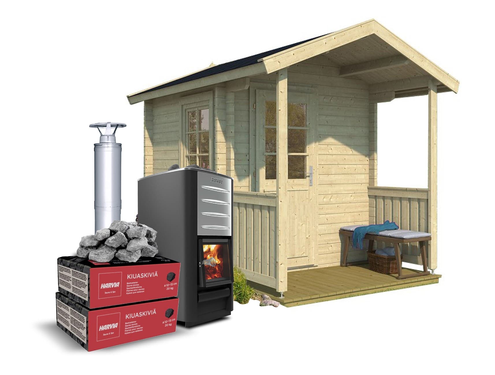 Sauna exterioara WoodLand, cu soba pe lemne