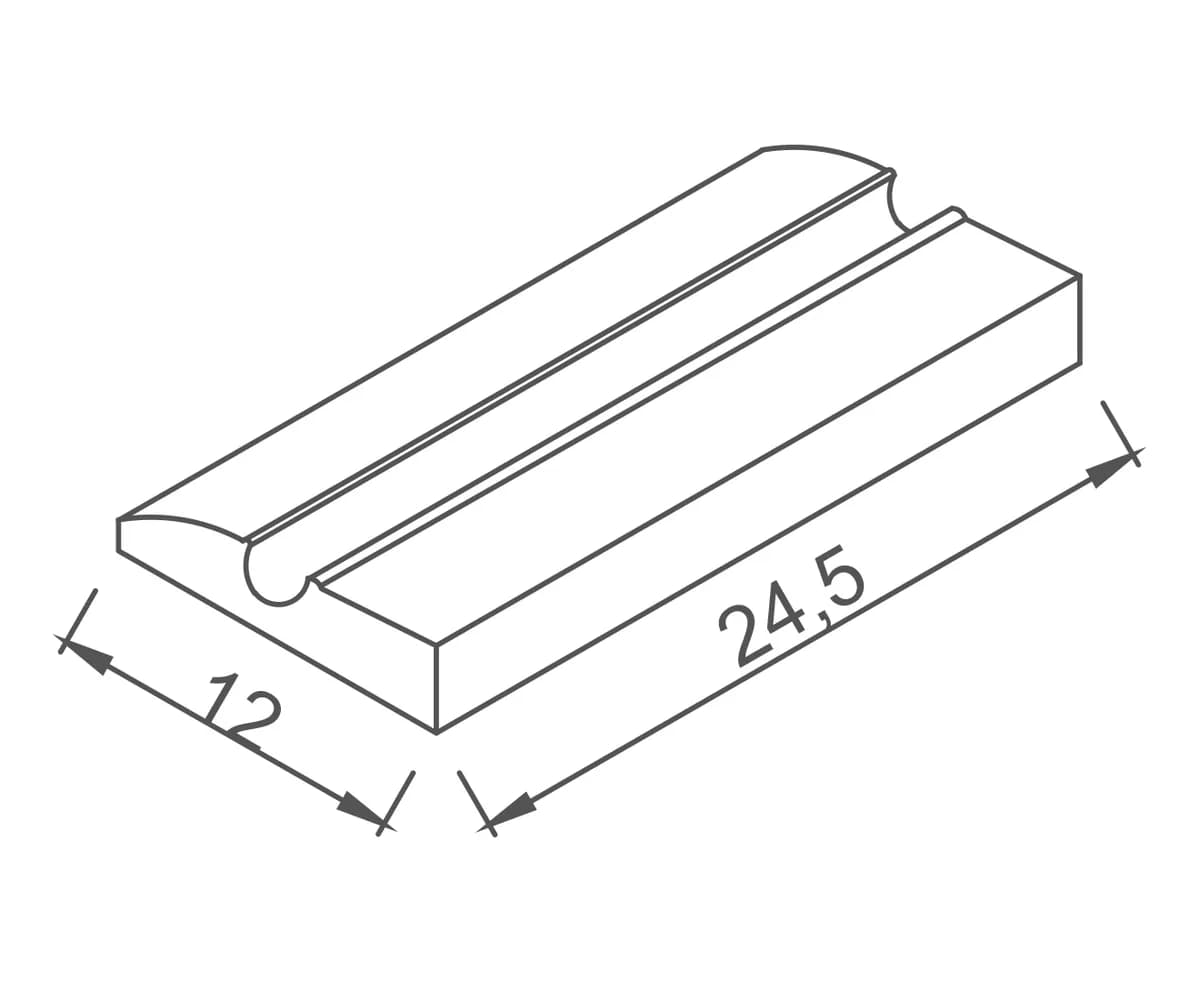 Gresie portelanata cu mana curenta 12.5x25 cm Standard - imagine 2