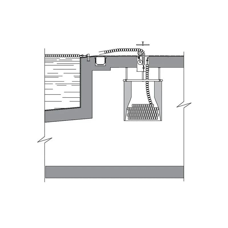 Sistem de depozitare ingropat pentru separatoarele de culoar AstralPool - imagine 3
