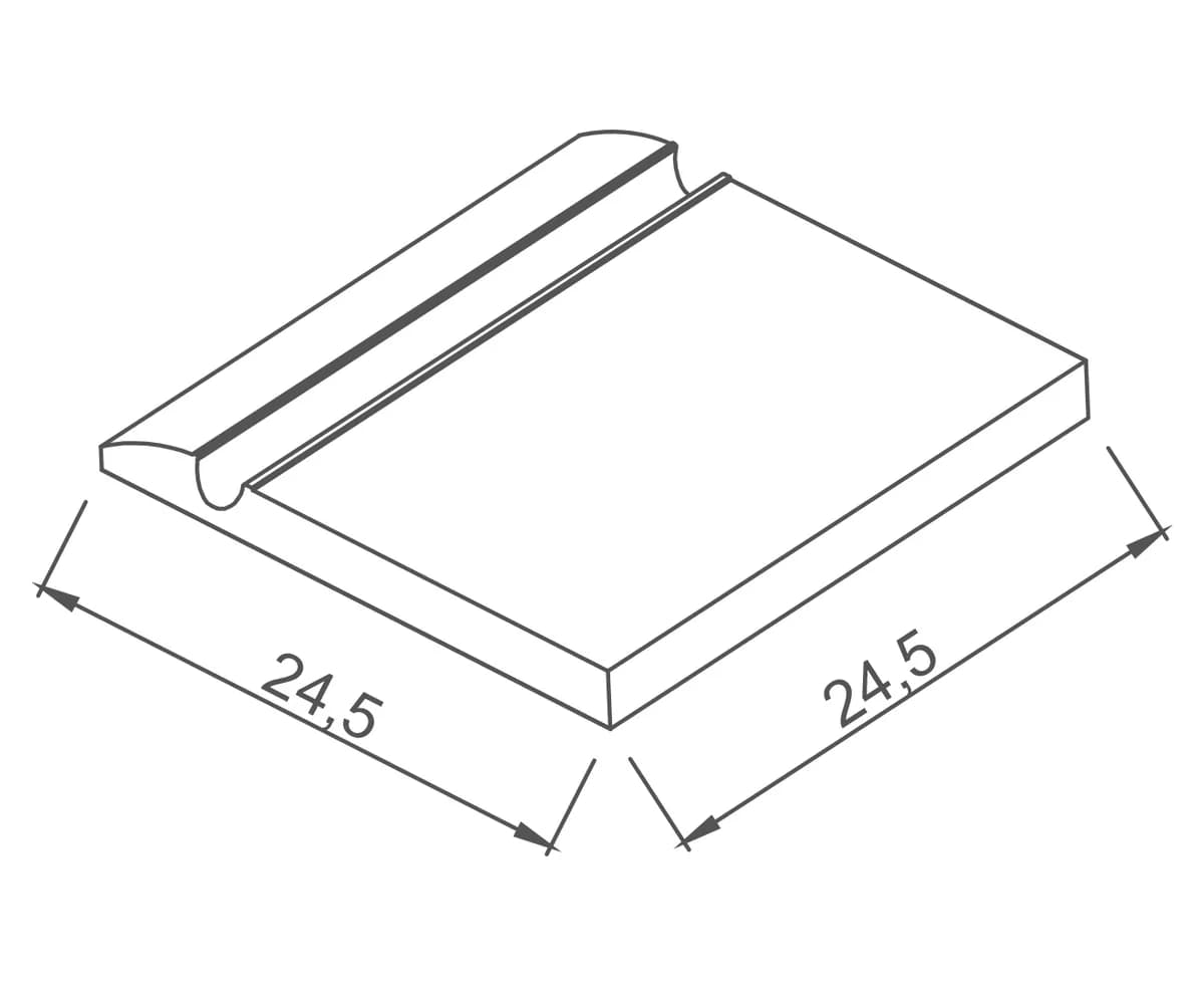Gresie porțelanată cu mana curenta Cobalt 25x25 cm cu sant scurgere apa - imagine 2