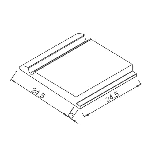 Gresie rigola portelanata cu mana curenta si suport profil 25x25 cm - imagine 2