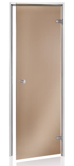 Usa baie aburi, rama aluminiu, sticla BRONZ 70x190 cm