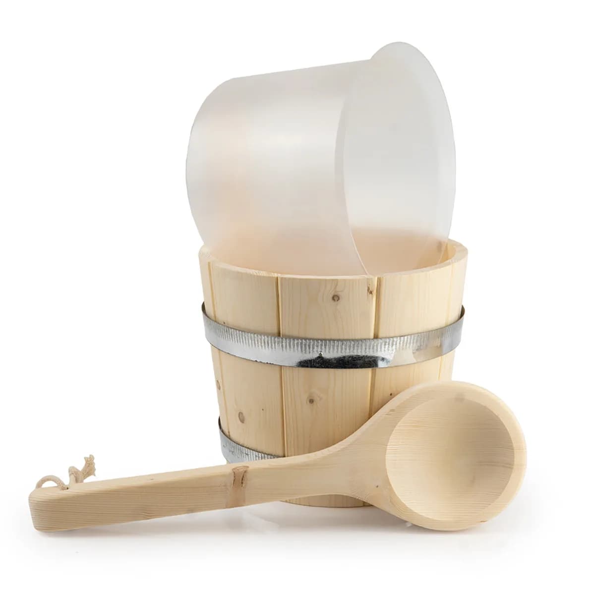 Set accesorii pentru sauna din pin alb Square - imagine 2