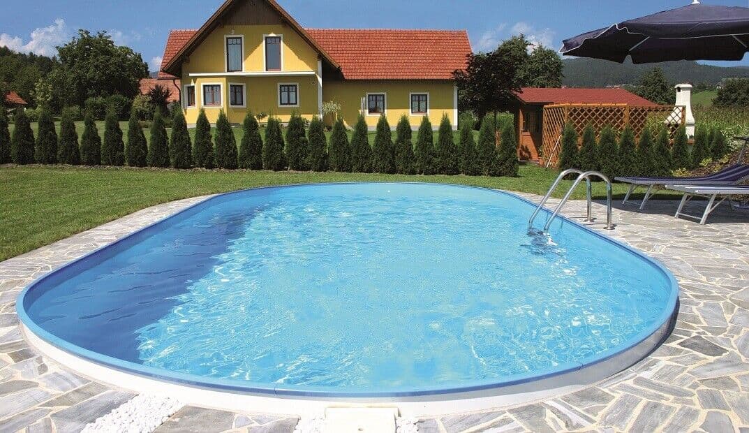 Piscina din otel, ovala, 10 x 4 x 1.50 m liner 0.8 mm volum 60 m3