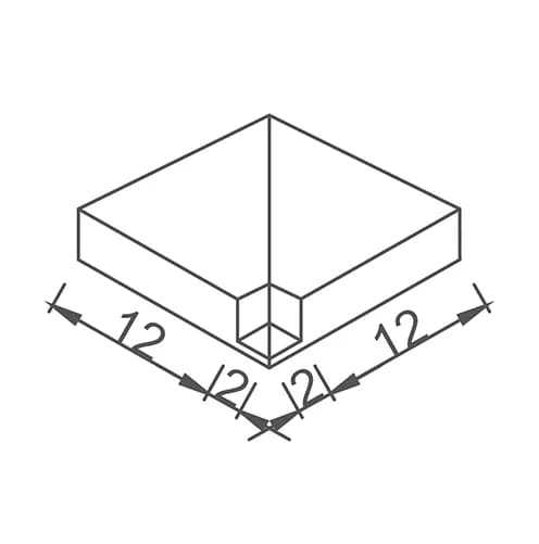 Colt interior gresie portelanata cu mana curenta si suport profil 12.5x25 cm - imagine 2