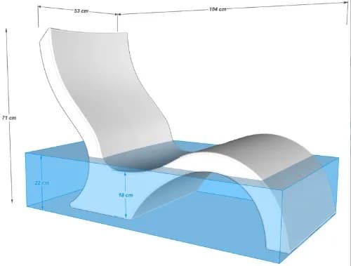 Sezlong PREMIUM pentru interior piscina, model LOWBACK - imagine 6