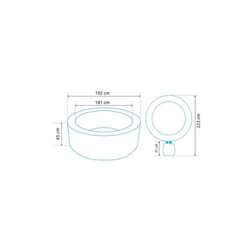 Mini piscina spa MSpa Mono ECO jacuzzi gonflabil 8 locuri - imagine 2
