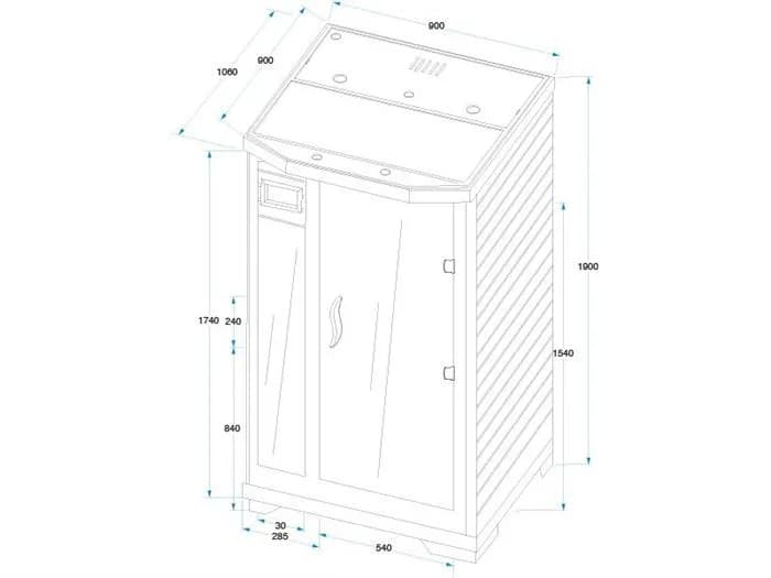 Sauna infrarosu Arawa 90x105x195cm - imagine 3