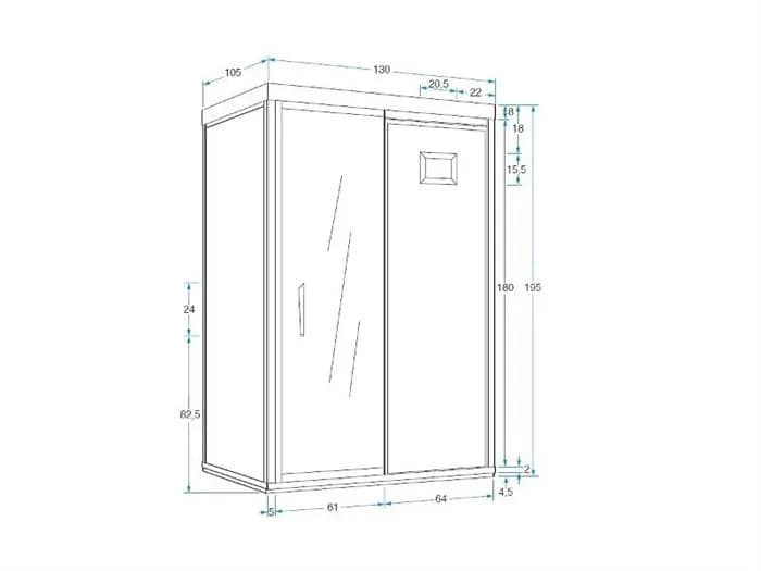 Sauna Lily 2 Infrarosu 130x105x195cm - imagine 2