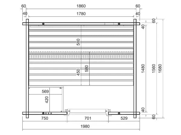 Sauna Finlandeza LOKI 198x168x211cm - imagine 2