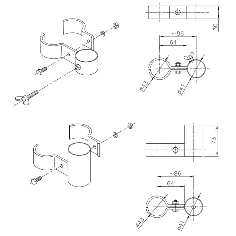 Accesoriu suport pentru umbrela AstralPool pentru scaunul de salvamar - imagine 2