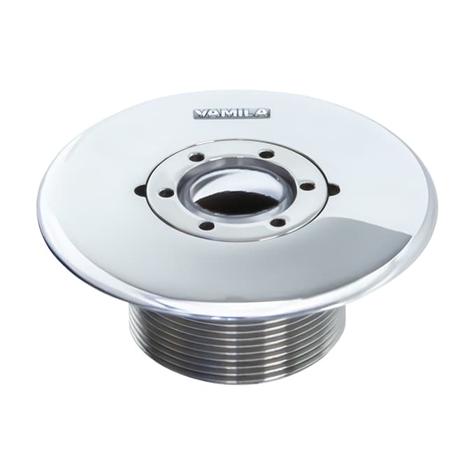 Duză de refulare VAMILA din inox, cu bilă transparentă Ø25 mm – model încastrat