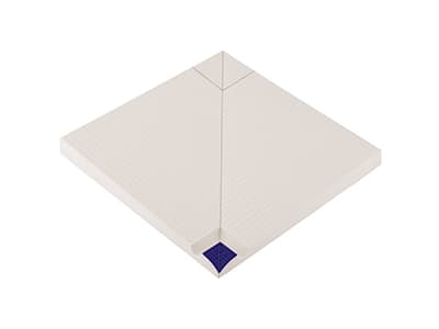 Colt interior gresie portelanata cu mana curenta si suport profil 38x25 cm