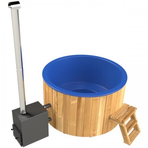 Ciubar din fibra sticla rotund cu soba exterioara aluminiu 35kw, diametru 1,8m