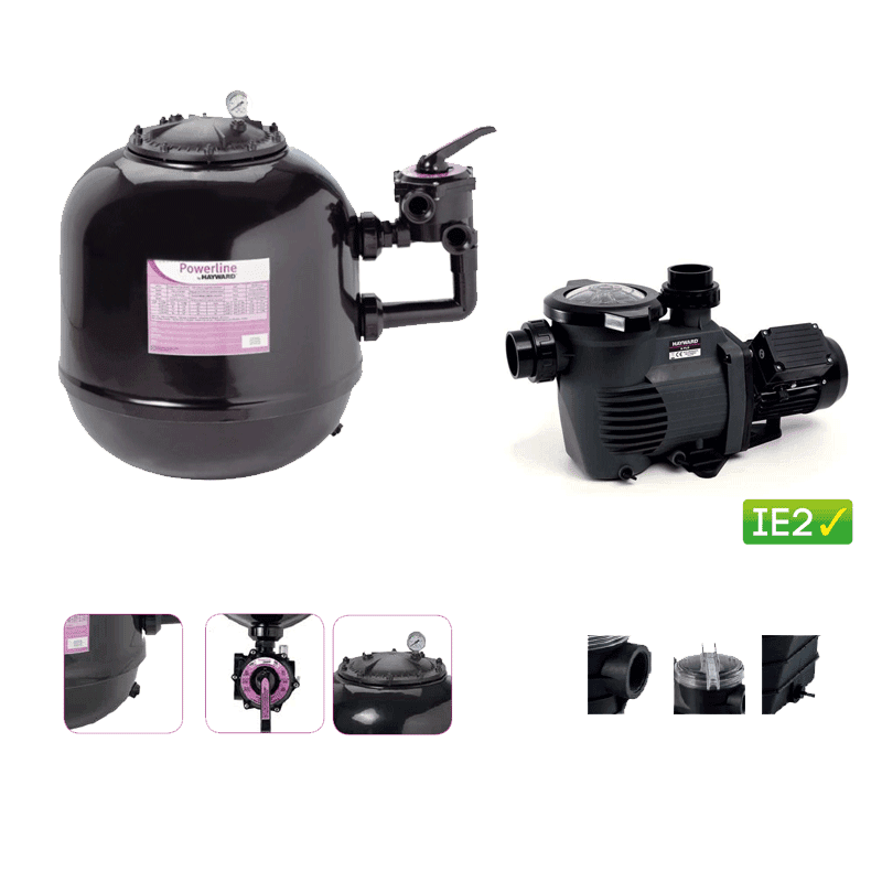 Set filtrare piscina Powerline Side 26 mc/h - Hayward