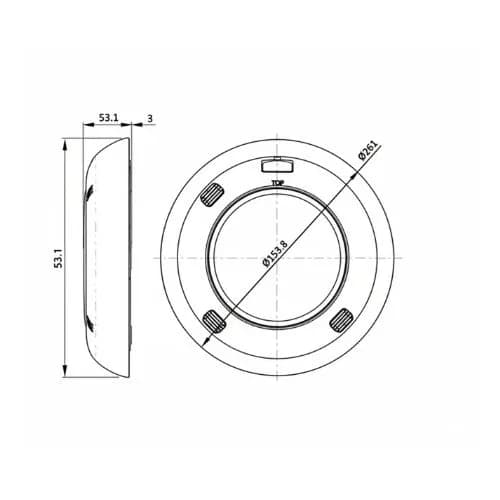 Proiector plat aplicat LED alb Baracuda, 14.5W, 1485 lm - imagine 2