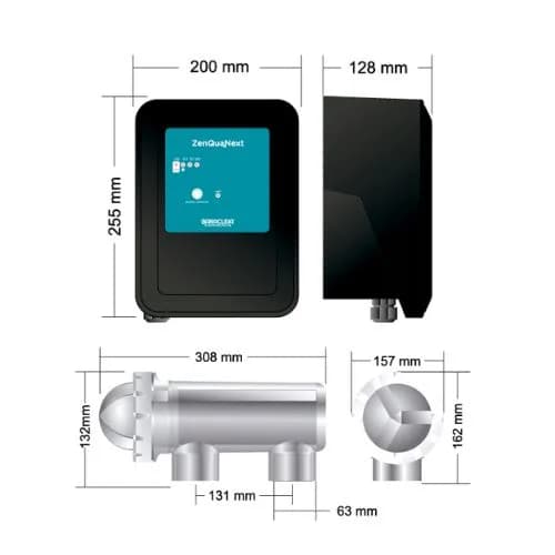 Clorinator sare Baracuda ZenQua Next 12 productie 12gr clor/h - imagine 2