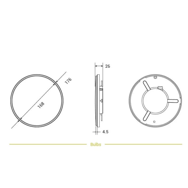 Bec plat LED alb 25W 3000 lumeni - Hayward - imagine 2