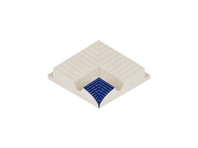 Colt interior gresie portelanata cu mana curenta si suport profil 12.5x25 cm