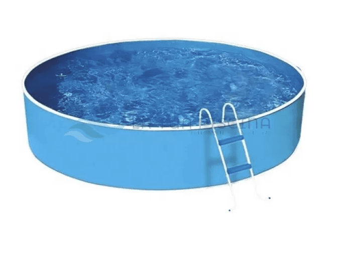 Piscina AZURO rotunda din otel, skimfilter 2000 si scara, D 2.40x0.90m ( Resigilata )