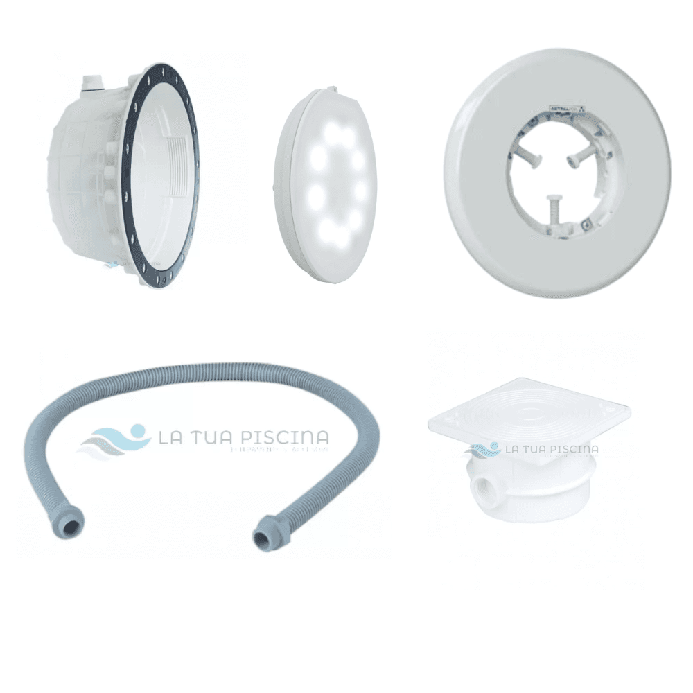 Set complet proiector Lumiplus Flexi cu nisa led ALB 28 w