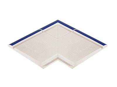 Colt exterior gresie portelanata cu mana curenta si suport profil 30x25 cm