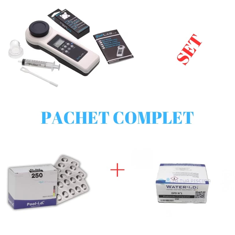 Set tester fotometric Pool Lab 01 si rezerve pentru 250 teste