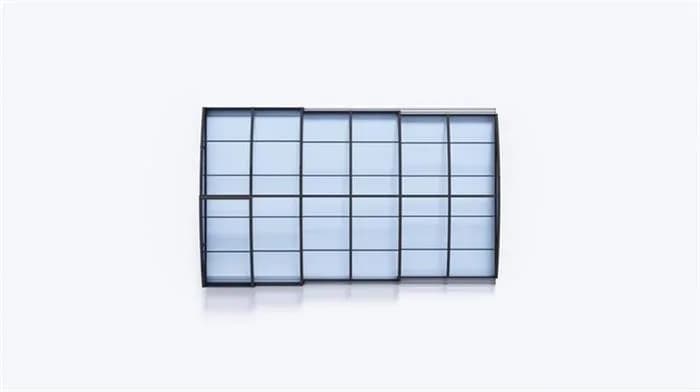Acoperitoare policarbonat compact cu usa pe stanga pentru piscine 8.50 x 4.46 m, Casablanca Infinity B carbon - imagine 3