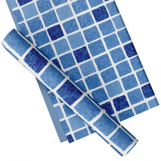 Liner Elbtal Supra Print - Blue Mosaic 165 cm