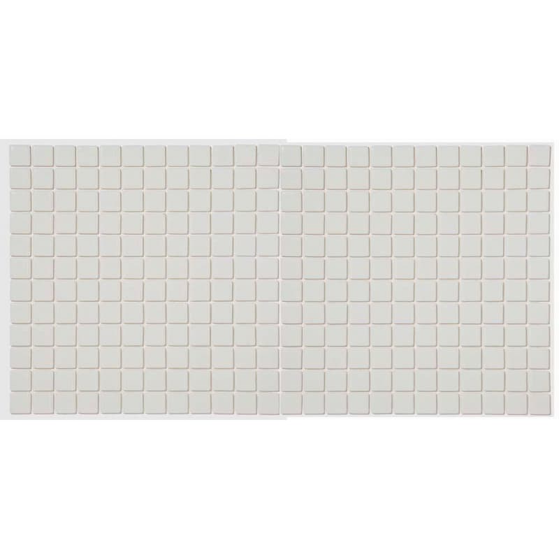 Mozaic piscina sticla Claro alb suport polybond 2.5x2.5 cm cutie 2mp