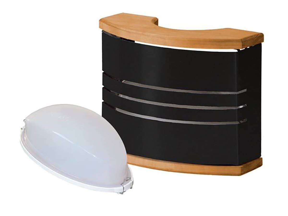 Lampa Legend pentru sauna uscata decor Inox negru