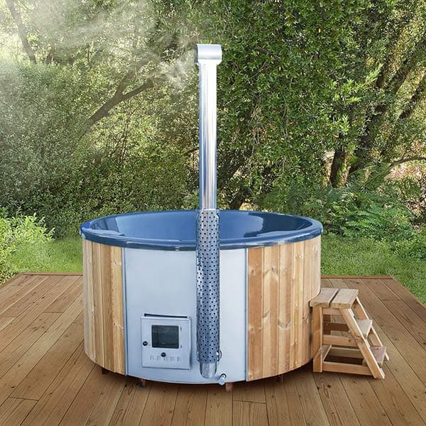 Ciubar din fibra de sticla rotund cu soba de inox integrata