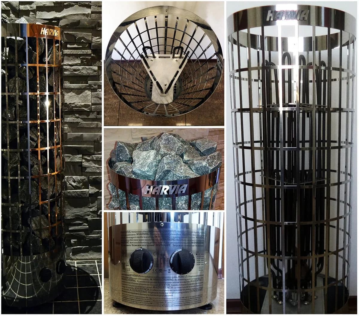 Incalzitor sauna HARVIA Cilindro PC90 9 kw, comanda integrata - imagine 3