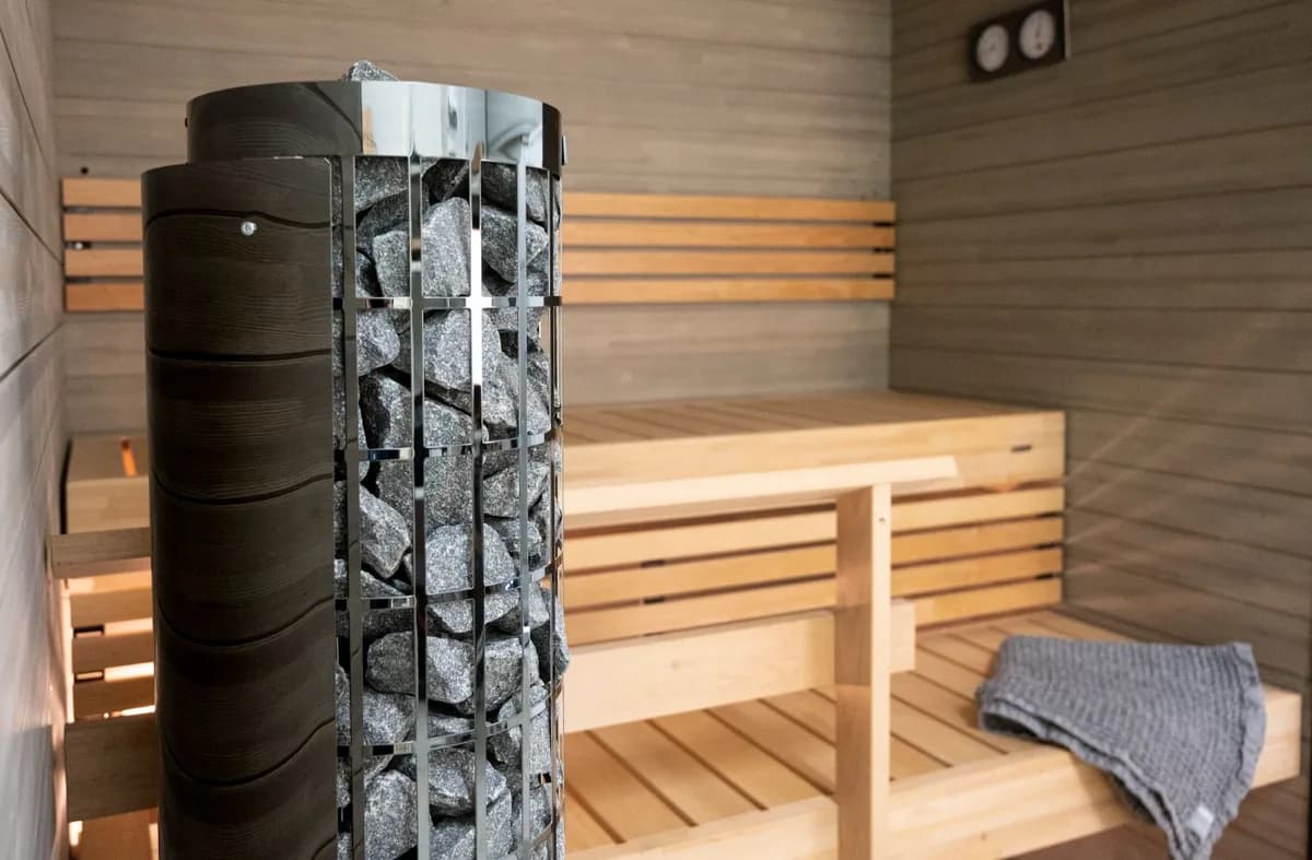 Incalzitor sauna HARVIA Cilindro PC66E 6.6 kW Black Steel comanda externa - imagine 4