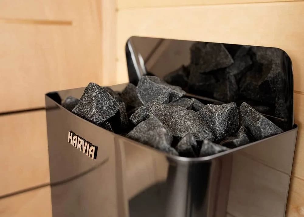 Incalzitor sauna Harvia The Wall SW90 9.0 kW Black, comanda integrata - imagine 3