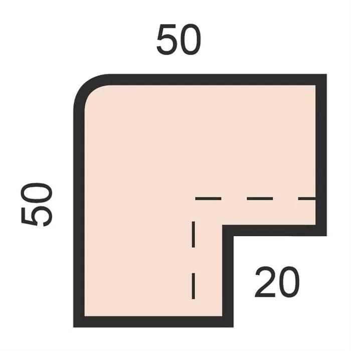 Colt interior pentru piscina 50x50x32 cm - imagine 2