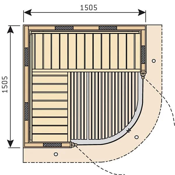 Cabina sauna Infrarosu Rondiun - imagine 2