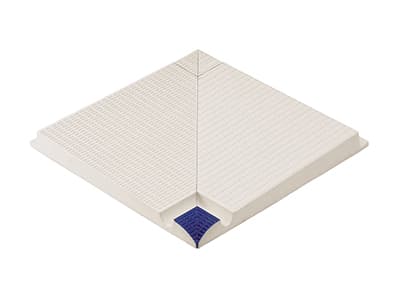 Colt interior gresie portelanata cu mana curenta si suport profil 30x25 cm